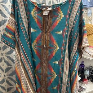 Silverado Western Colorful Geometric Patterned Kaftan